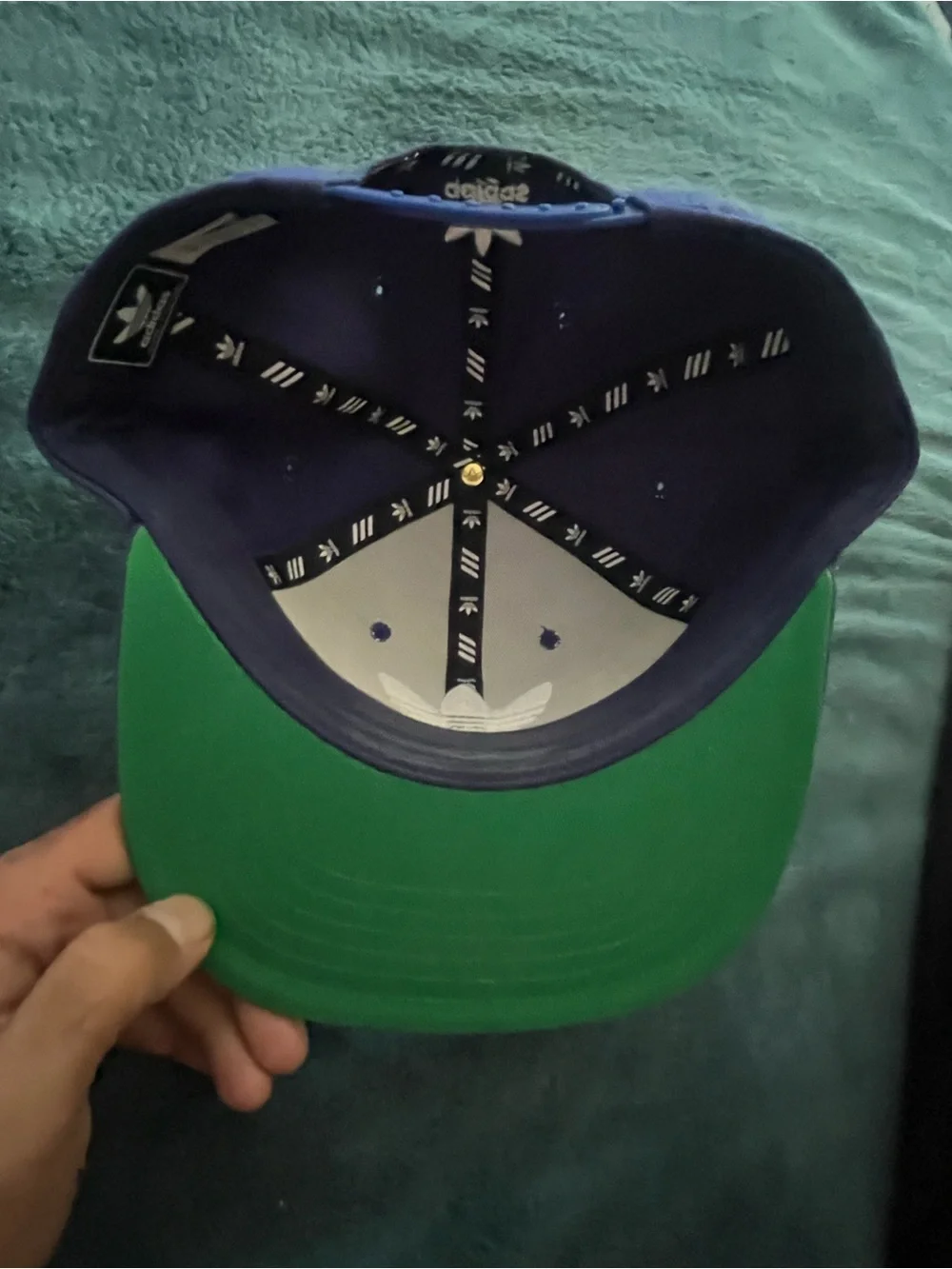 adidas Kids Purple Trefoil Baseball Cap with White Logo